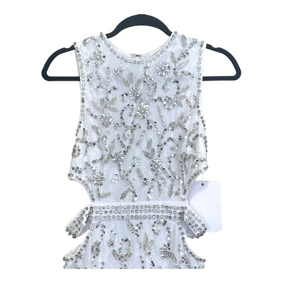 Mac Duggal Beaded Sequins Cut Out Column Formal Evening Maxi Dress Gown … - Picture 6 of 10